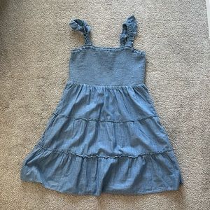 NWT J crew factory denim mini smocked dress